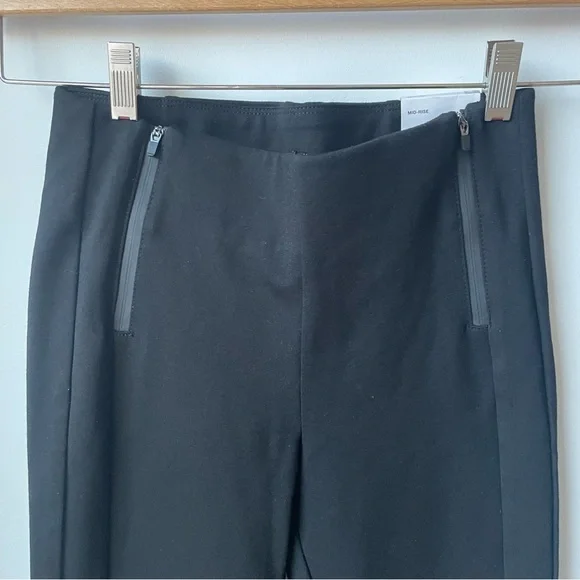 ZARA BLACK LEGGINGS MID RISE - Picture 4 of 5